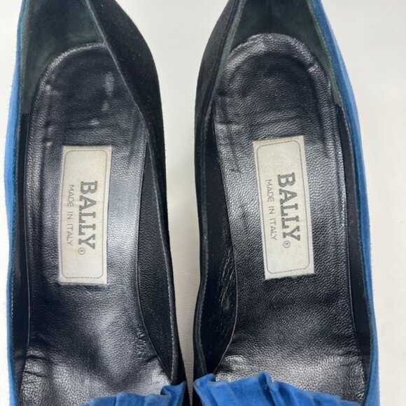 BALLY ITALY🇮🇹MADE‎ Genuine LEATHER Suede Fan Detail Pumps 885 877 01 Size 8S - Picture 13 of 16